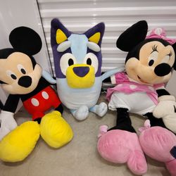Toddler Size Mickey, Minnie And Bluey