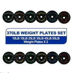370lb Weight Plates Set