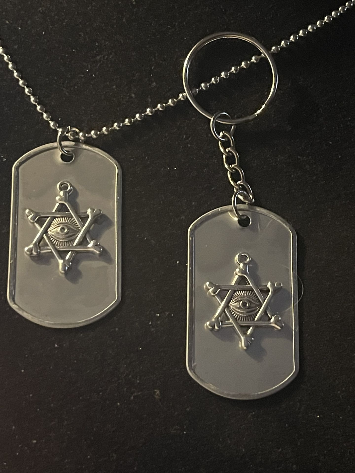 Necklace And Keychain (“Egyptian Eye Of Horus And Star Of Horus 