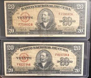 Billetes Cubano 20 Pesos 