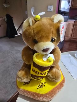 Honey Bear Stuffed Plush Toy with Bees