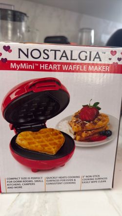 Nostalgia my mini heart, waffle maker