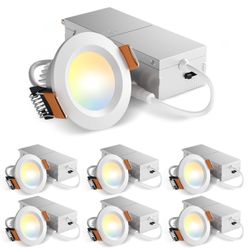 Amico 6 Pack 2 Inch 5CCT LED Canless Recessed Ceiling Light