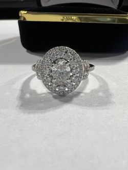 18KWG Ladies Diamond Engagement Ring 