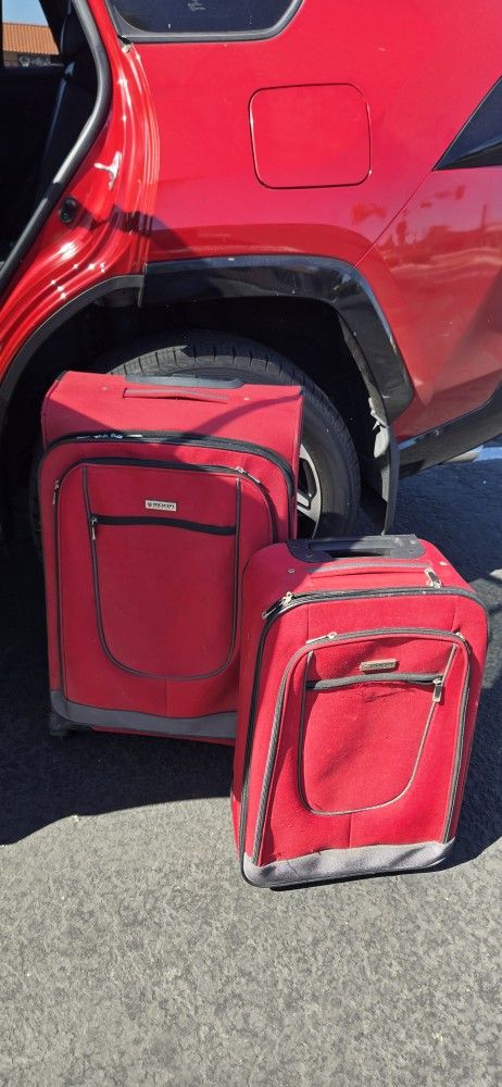 Red Luggages BIG And Small