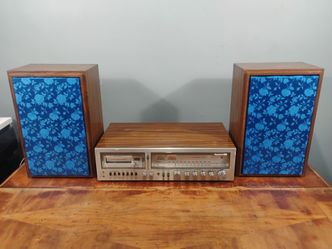 Vintage Panasonic Stereo Receiver With Acoustics1 Speakers