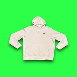 Nike sportswear club fleece pullover hoodie white men’s XL 