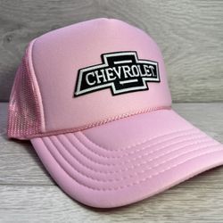 NEW CHEVROLET PINK TRUCKER HAT CAP ADULT SZ 