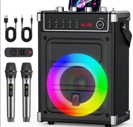 JYX Karaoke Machine with 2 Wireless Microphones
