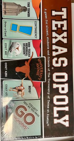 Texas-Opoly University of Texas Board Game