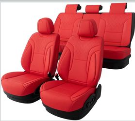 Dark red Car Seat Covers Full Set - Breathable Faux Leather
Brand new