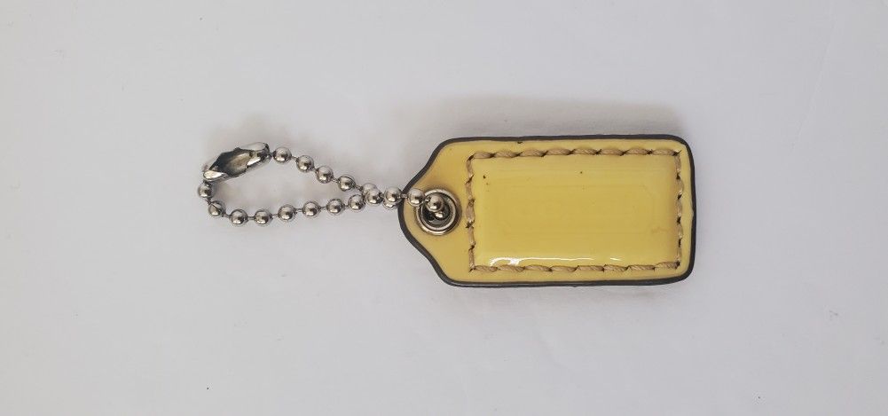 Coach 2-tone Signature Coach Purse charm hang tag