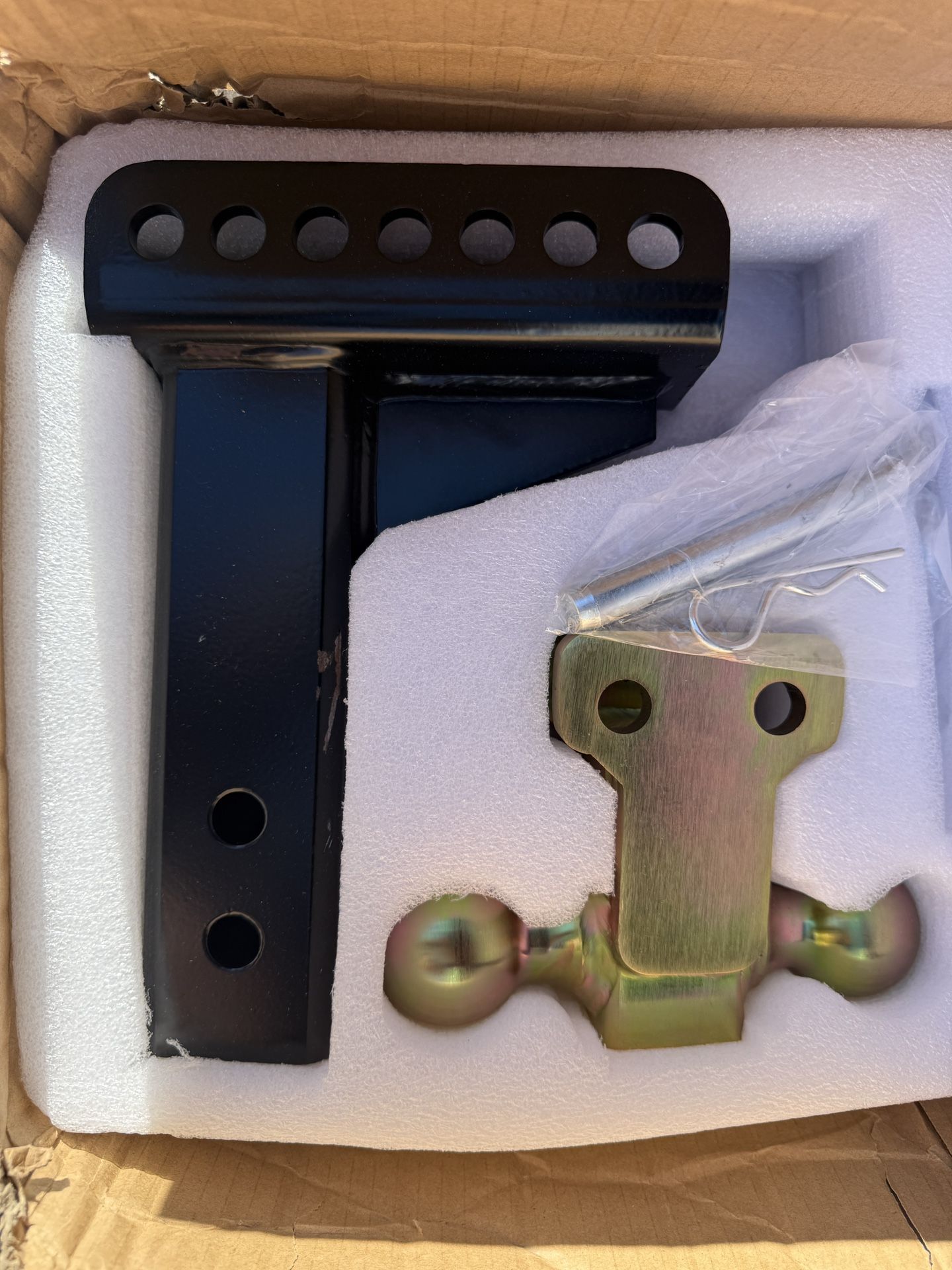 14000lbs Trailer Truck Towing Hitch Dual Ball Adjustable Channel Mount 2”  Receiver 6-Inch Drop 2-5/16-Inch Balls