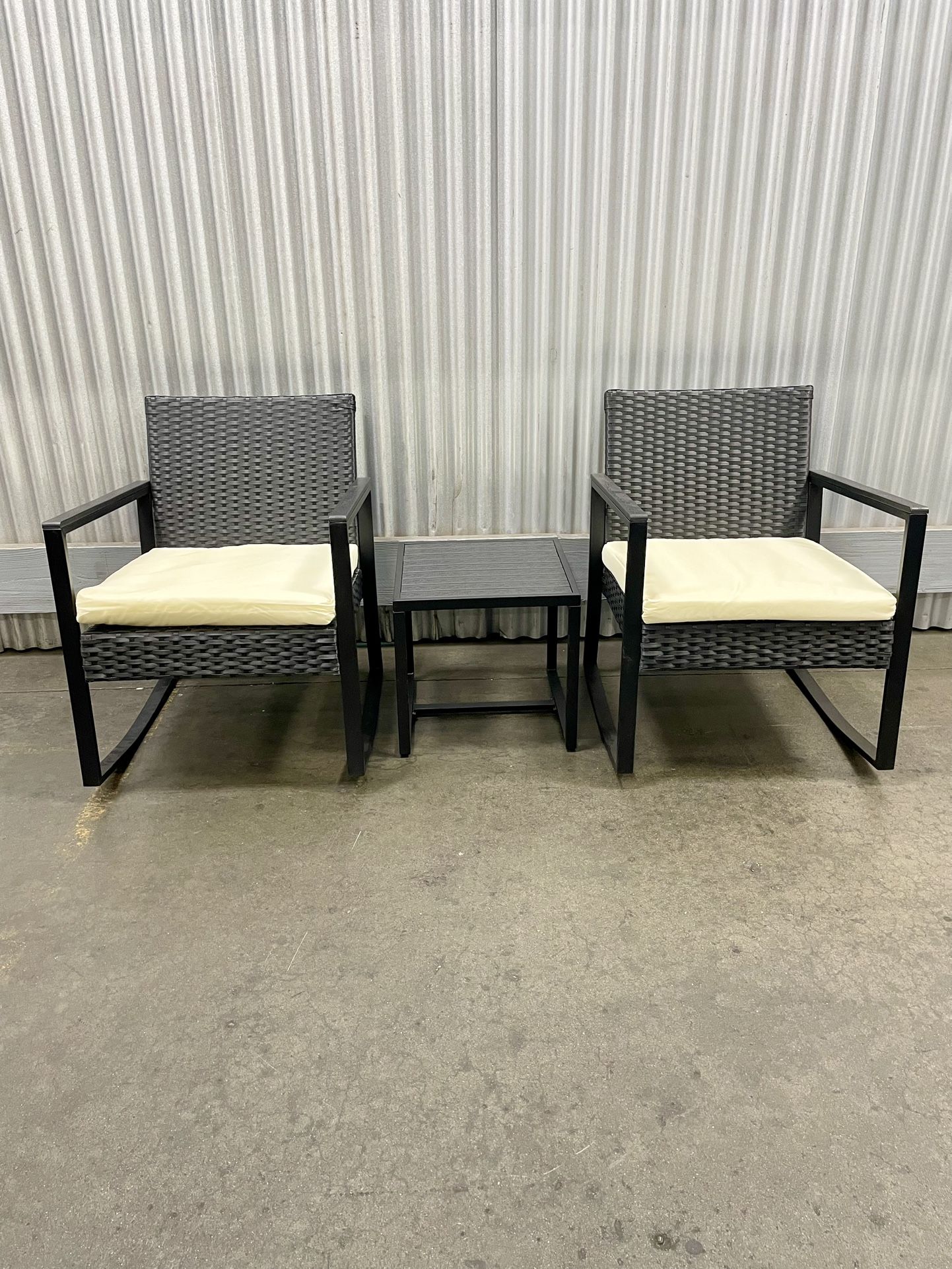 3pc Outdoor Patio Furniture Rocker Chair Set