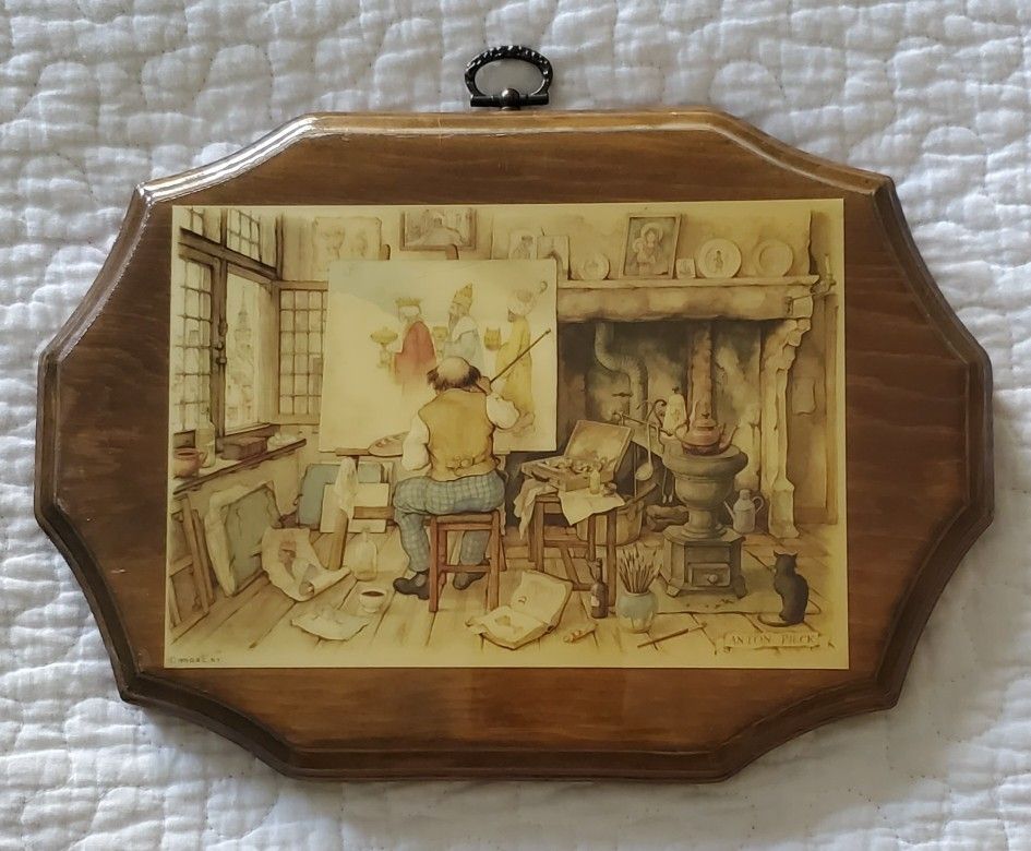 1970 Anton Pieck Decoupage On Wood