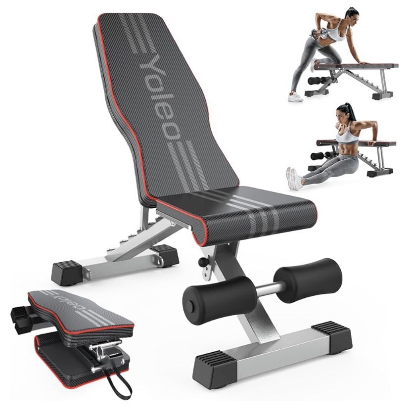 Yoleo Adjustable Weight Bench NEW
