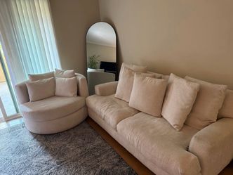 Sofa and swivel chair. Irvine. Looking to get rid of ASAP
