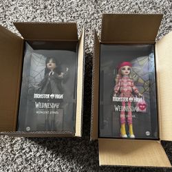 Brand New Monster High Wednesday and Enid Dolls