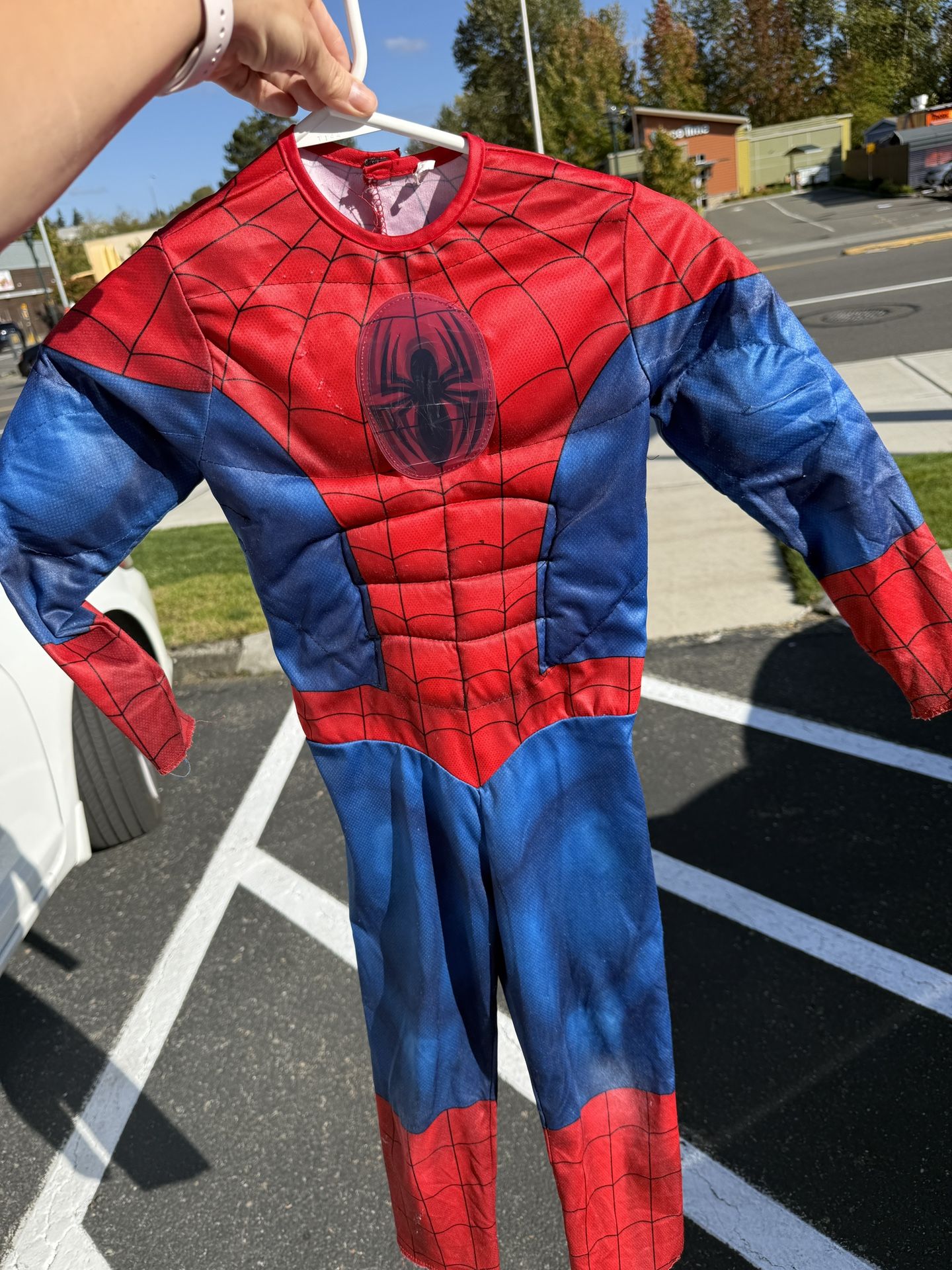 Spider-Man costume with muscles size 6