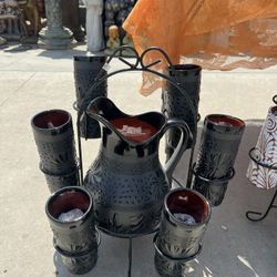 Home Decor — Jarra Con Vasos Y Base $100.00 Each Set 