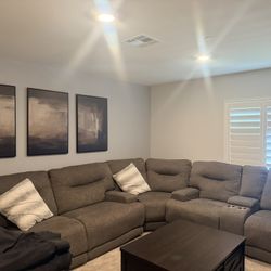 Reclining Sectional- Gray