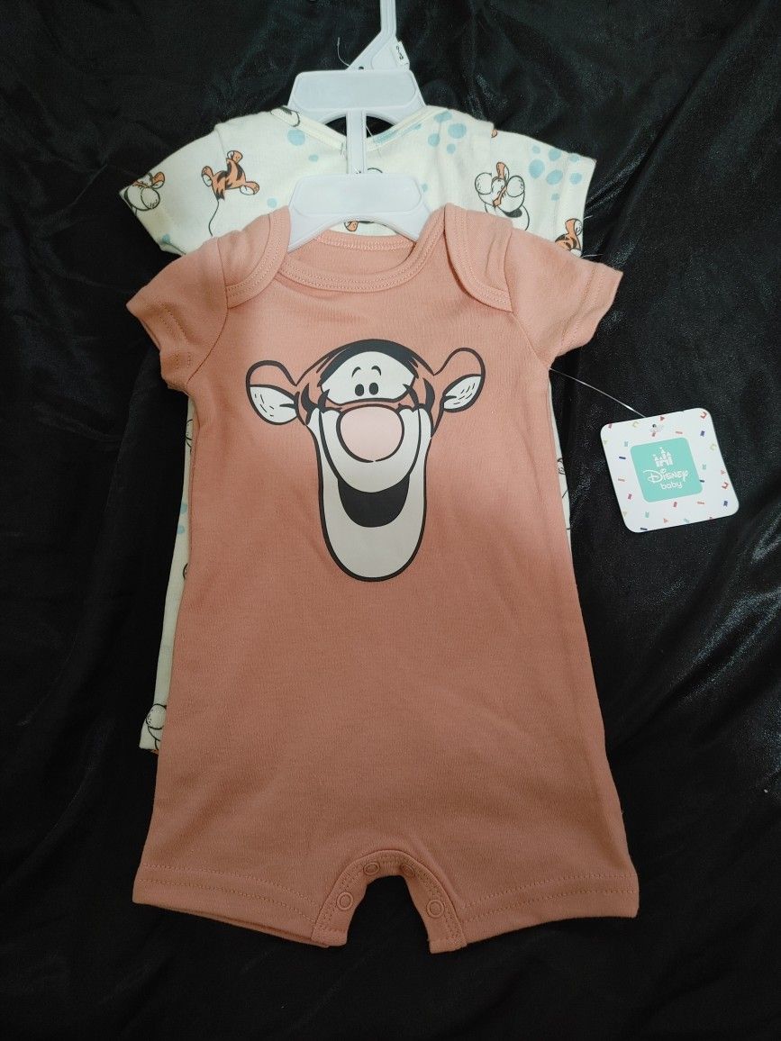 2-Set Tigger Rompers - New - Multiple Sizes