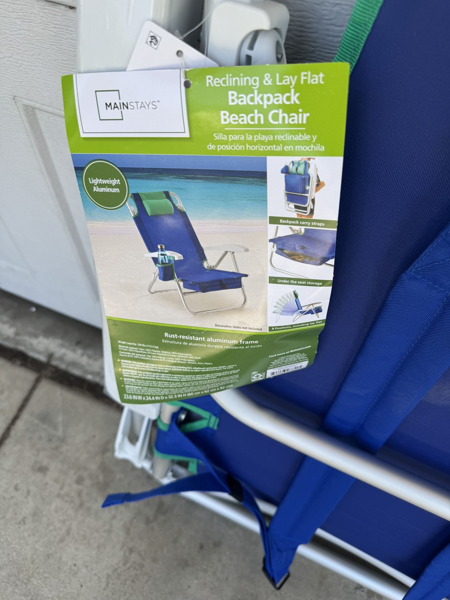2 Redining & Lay Flat Backpack Beach Chair $30 Each