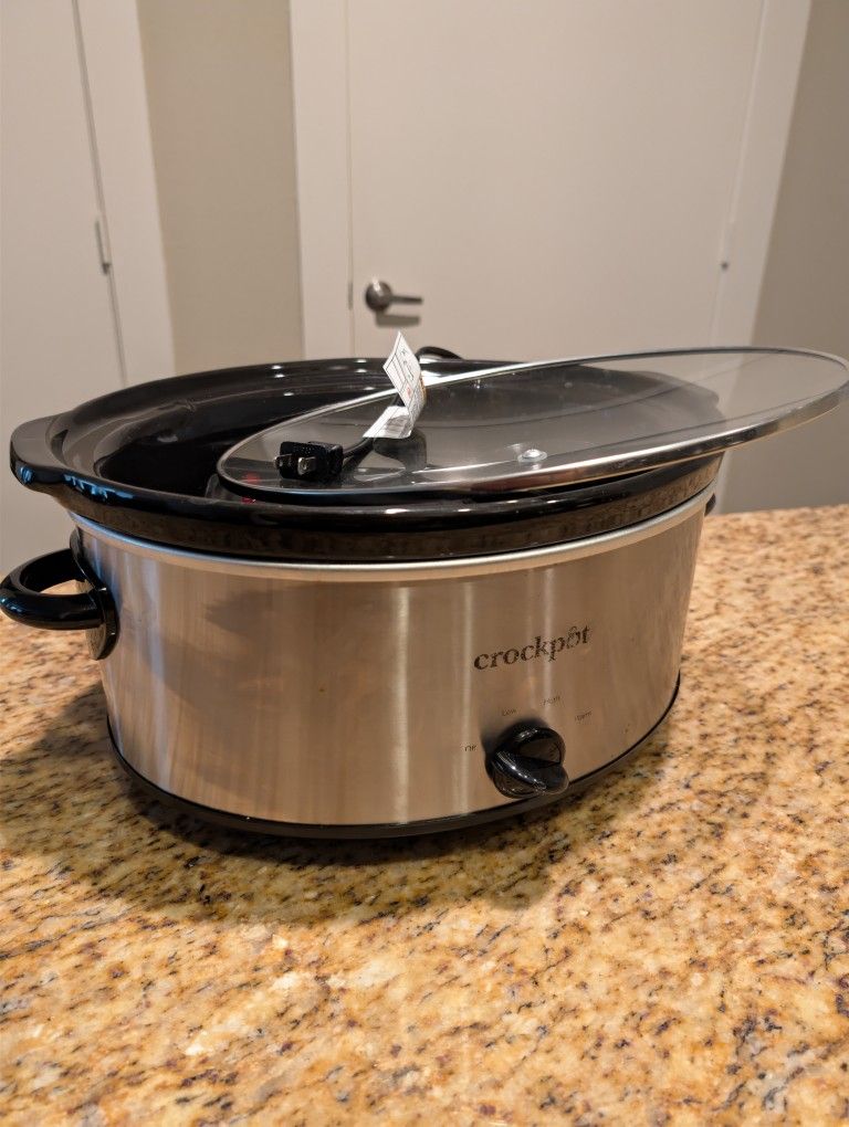 Crock-Pot 7 Quart Oval Manual Slow Cooker, Stainless Steel (SCV700-S-BR), Versatile Cookware for Large Families or Entertaining 