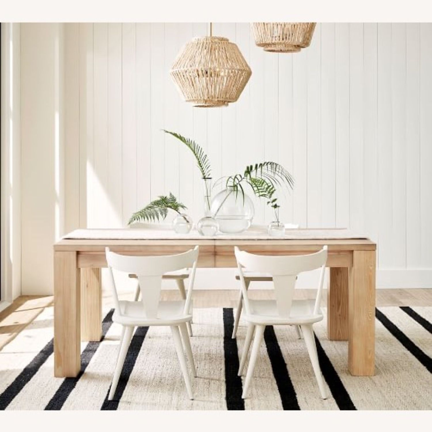 Pottery Barn Folsom Expandable Wood Dining Table 