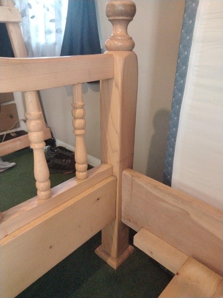 SOLID WOOD CAL KING BED FRAME * $100 OBO *
