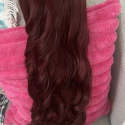 Wavy Red Copper Long Wig