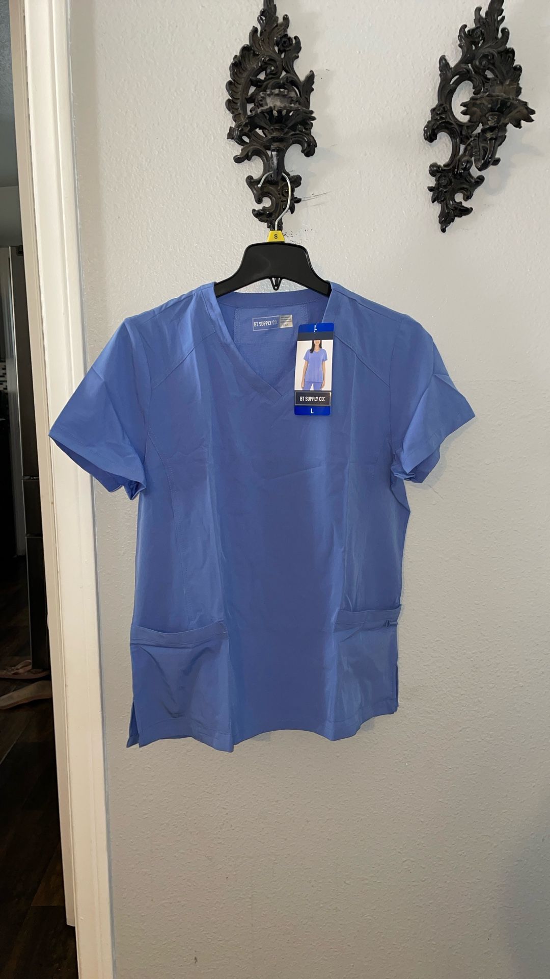 BT Supply Co Ladies V- Neck Scrub Top, Large (60)