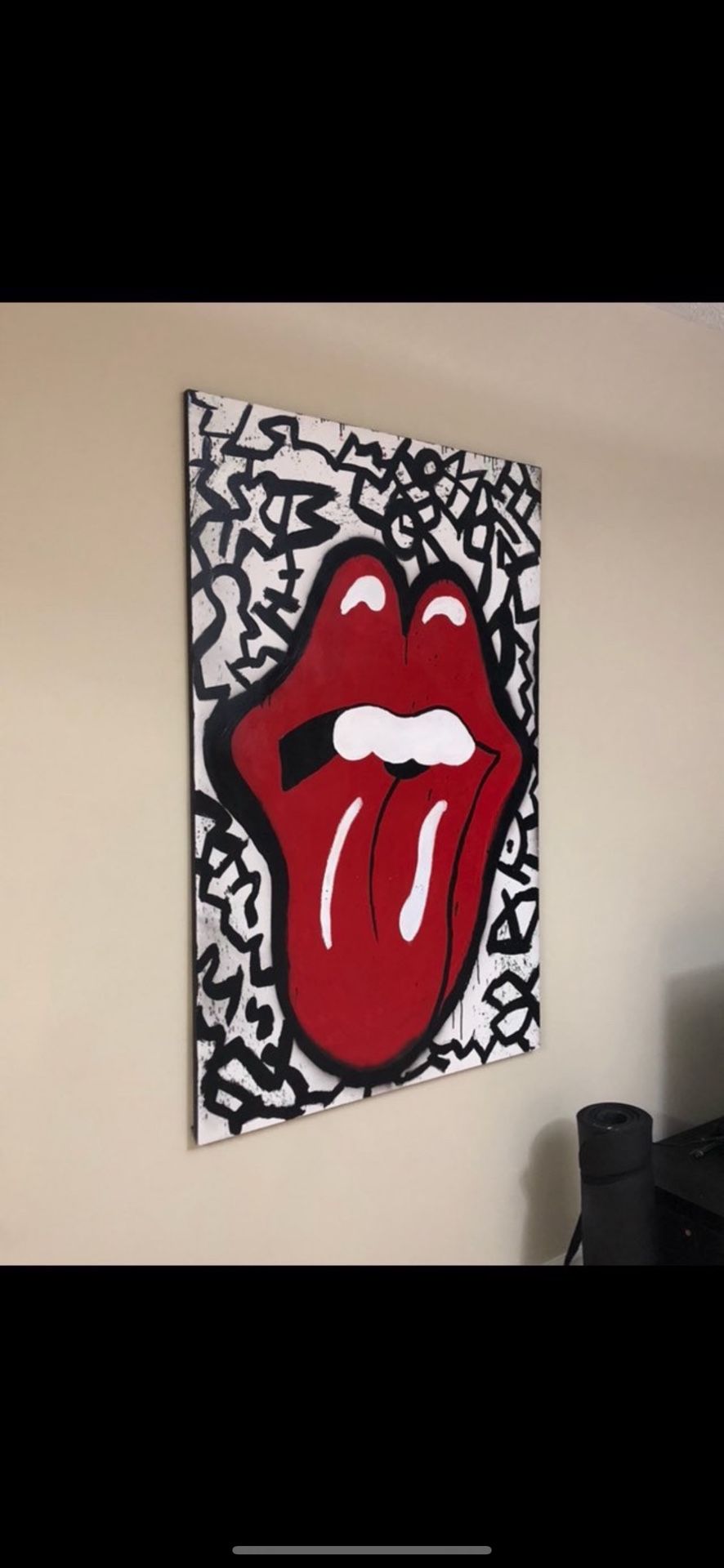 Rolling Stones Painting On Gallery Level Canvas 