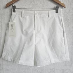Walter Hagen Clubhouse Golf Short - White, Size 4 (New)