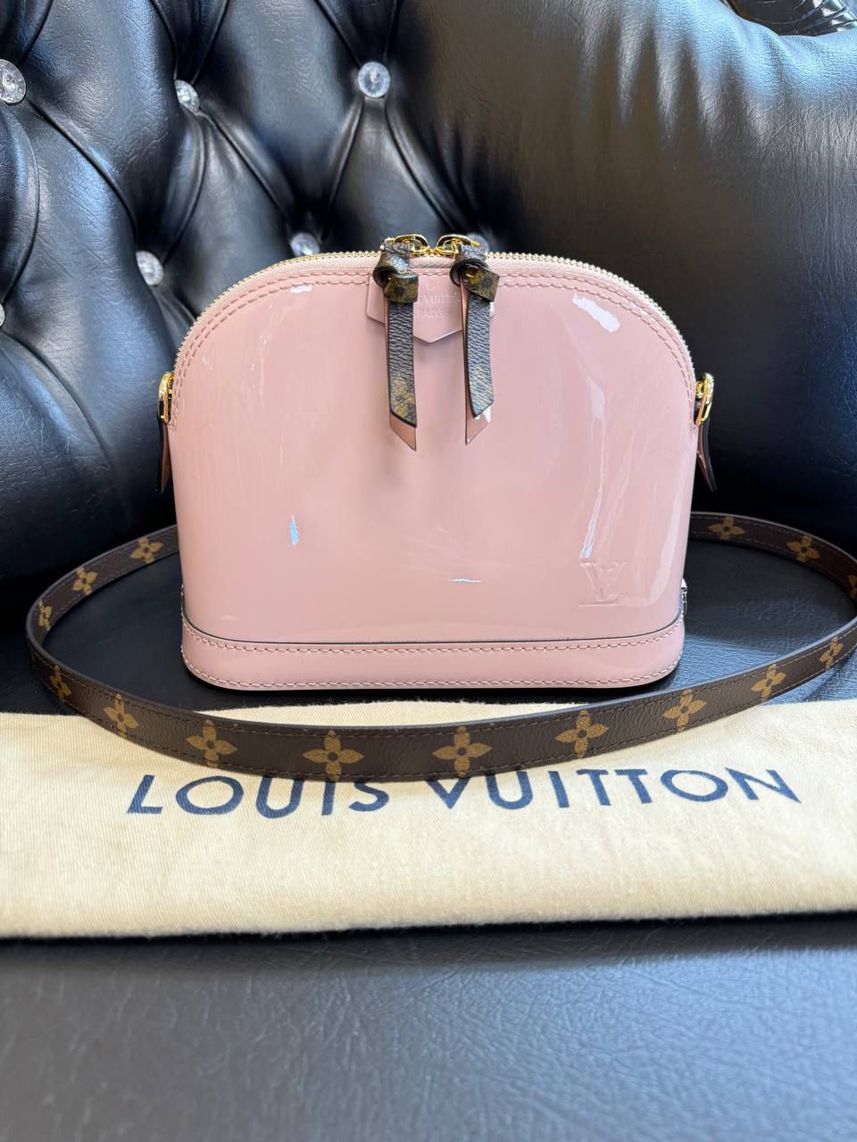 Louis Vuitton LV Shoulder Bag M52750 Alma Mini Pinks Vernis
