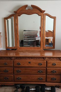 Solid wood dresser