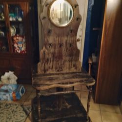 Hall-Tree Table An Antique