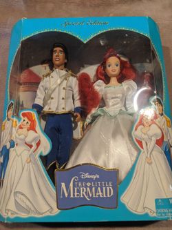 Disney Villains Collectable dolls and Disney Little Mermaid and Prince collectable dolls.