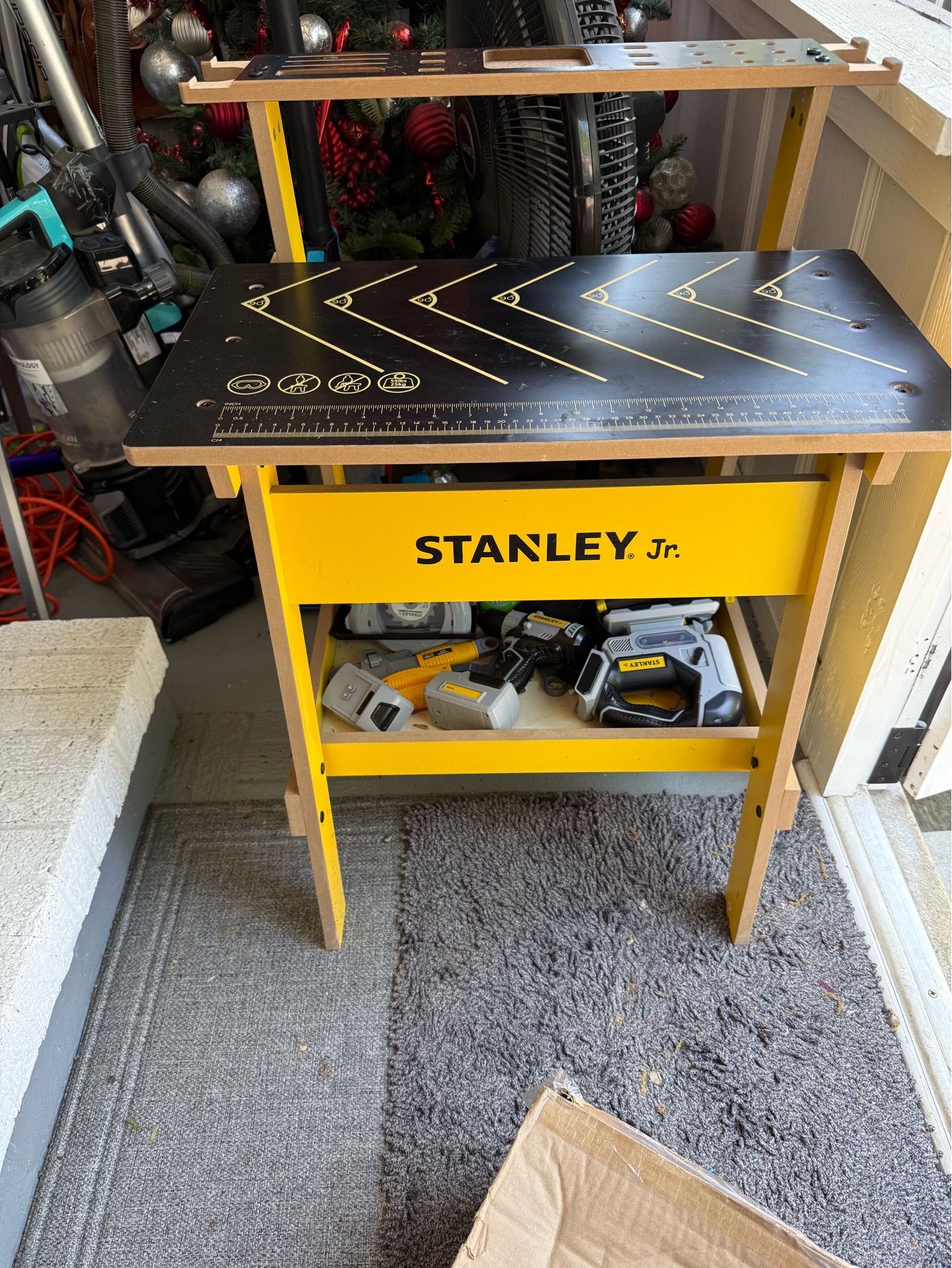 Stanley kids wood work bench with tools