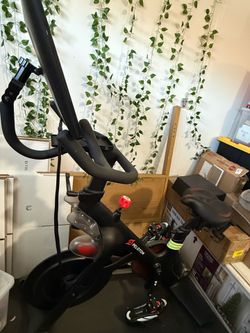 Peloton bike and accessories