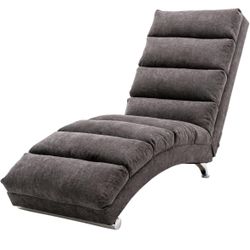 Linen Massage Chaise Lounge Indoor Chair, Electric Massage Recliner Chair, Sleeper Chair, Upholstered Lounge Sofa Modern Long Lounger for Office Bedro