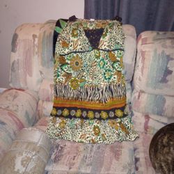 Forbidden Brand Sleeveless Pullover Dress Ladies L 