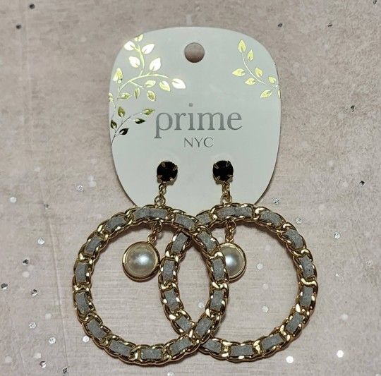 Gold and Silver Chain Hoop Earrings