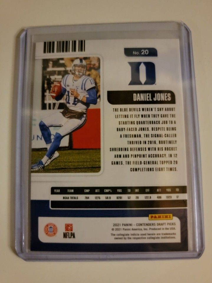 2021 Contenders Daniel Jones Cracked Ice Silver Holo SSP /23 RARE 1/1?! New York Giants Saquon Barkley Jalin Hyatt Darren Waller Eli Manning Strahan