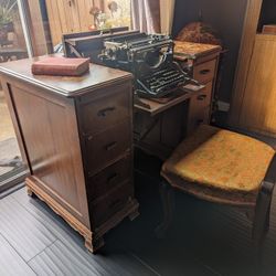 Vintage Cabinet Hidden  Typewriter 