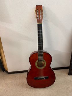 Classical Acoustic Guitar – Reddish Brown Wood Finish