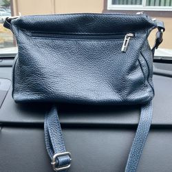 Genuine Italian Blue Leather Purse