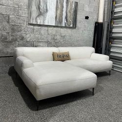 White Cozy Sectional 