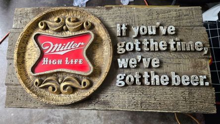 Vintage Miller High Life Sign