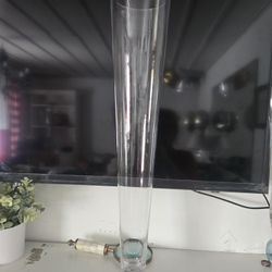 Pilsner Trumpet Vase H-24" Open Dia. 4" Wedding Centerpiece - Clear Glass 